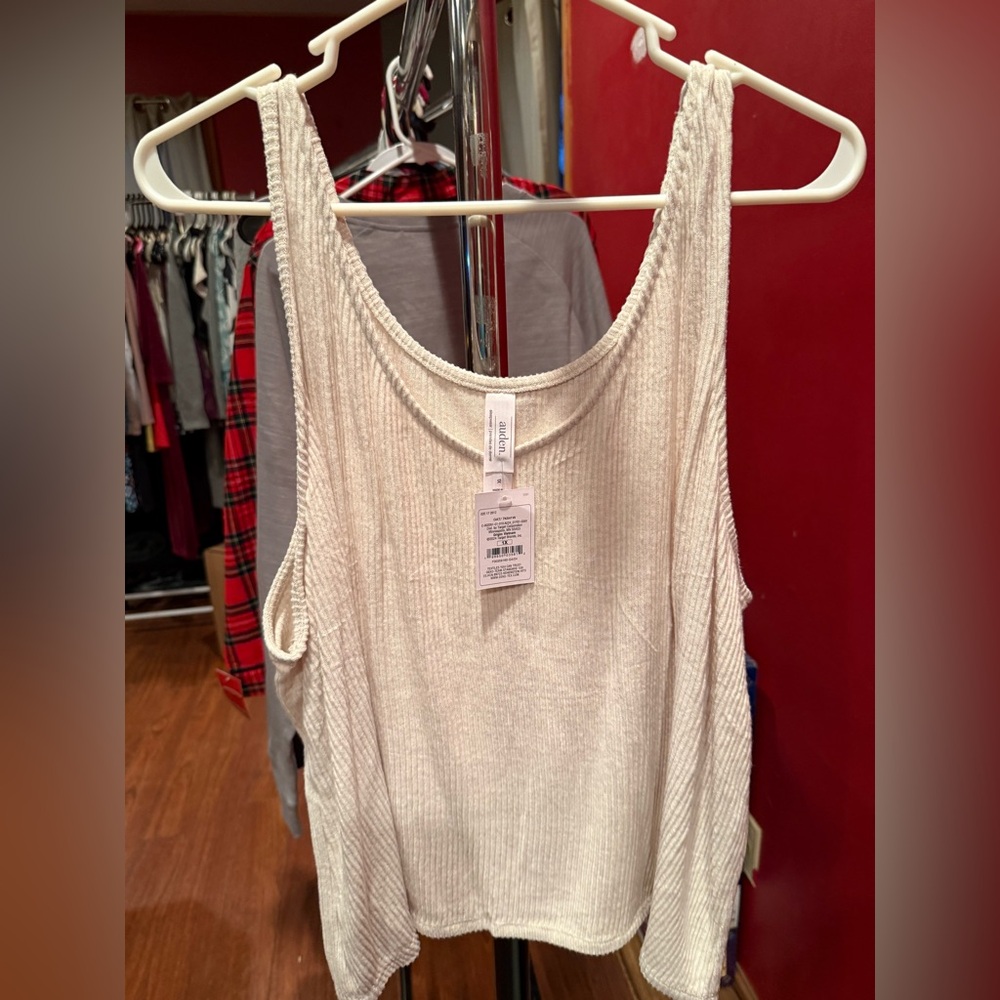 Auden Cream Knit Tank Top